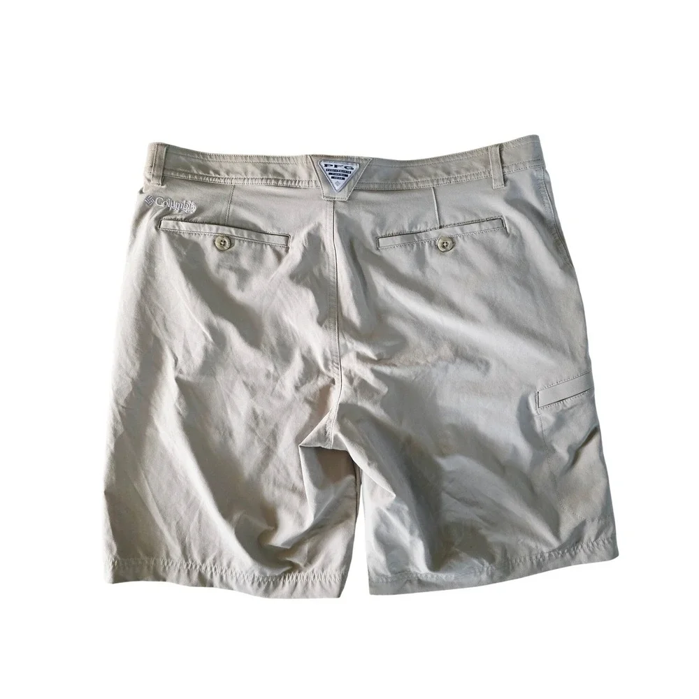 Columbia PFG Mens 40 Khaki Performance Fishing Gear Shorts Regular‎ Fit NEW